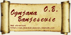 Ognjana Banješević vizit kartica